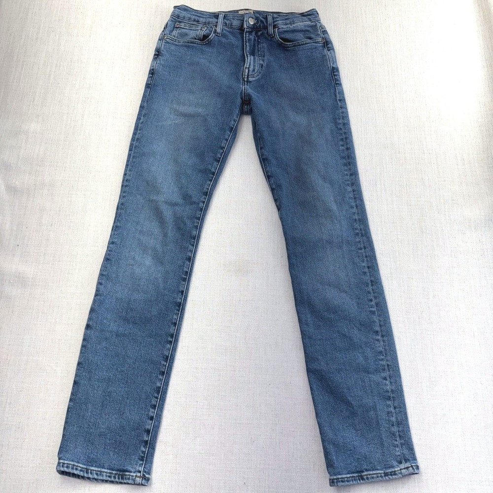 J.Crew 770 Straight Fit Jeans Mens 28x32 Blue Medium Wash Denim BX863